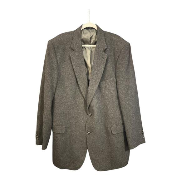 Jos. A. Bank Gordon Camel Hair Grey Two Button Blazer Size 50 XLG AG1 - Picture 1 of 5